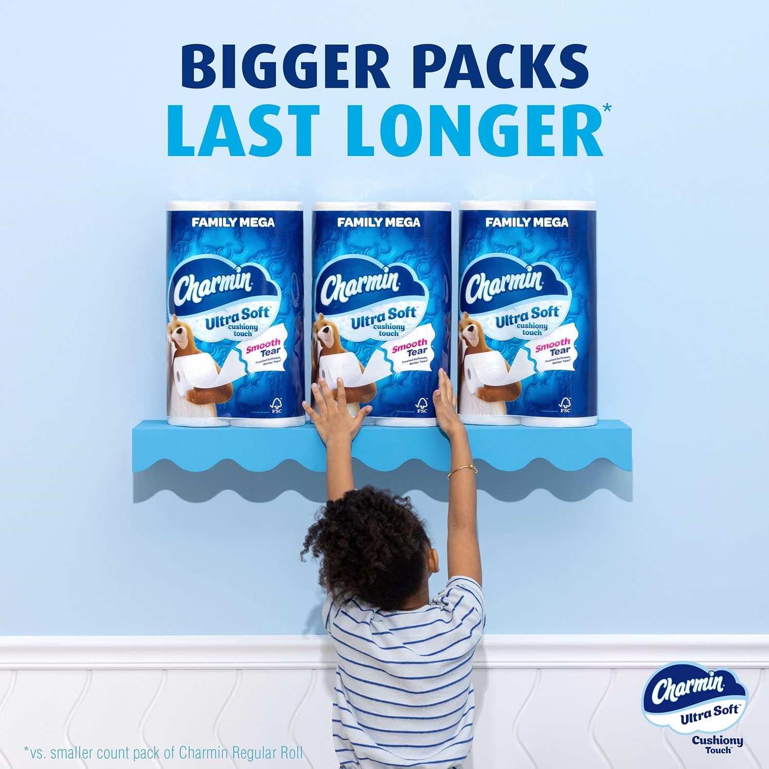 Charmin Ultra Soft Cushiony Touch Toilet Paper, 24 Family Mega Rolls = 123 Regular Rolls 24hrsmart